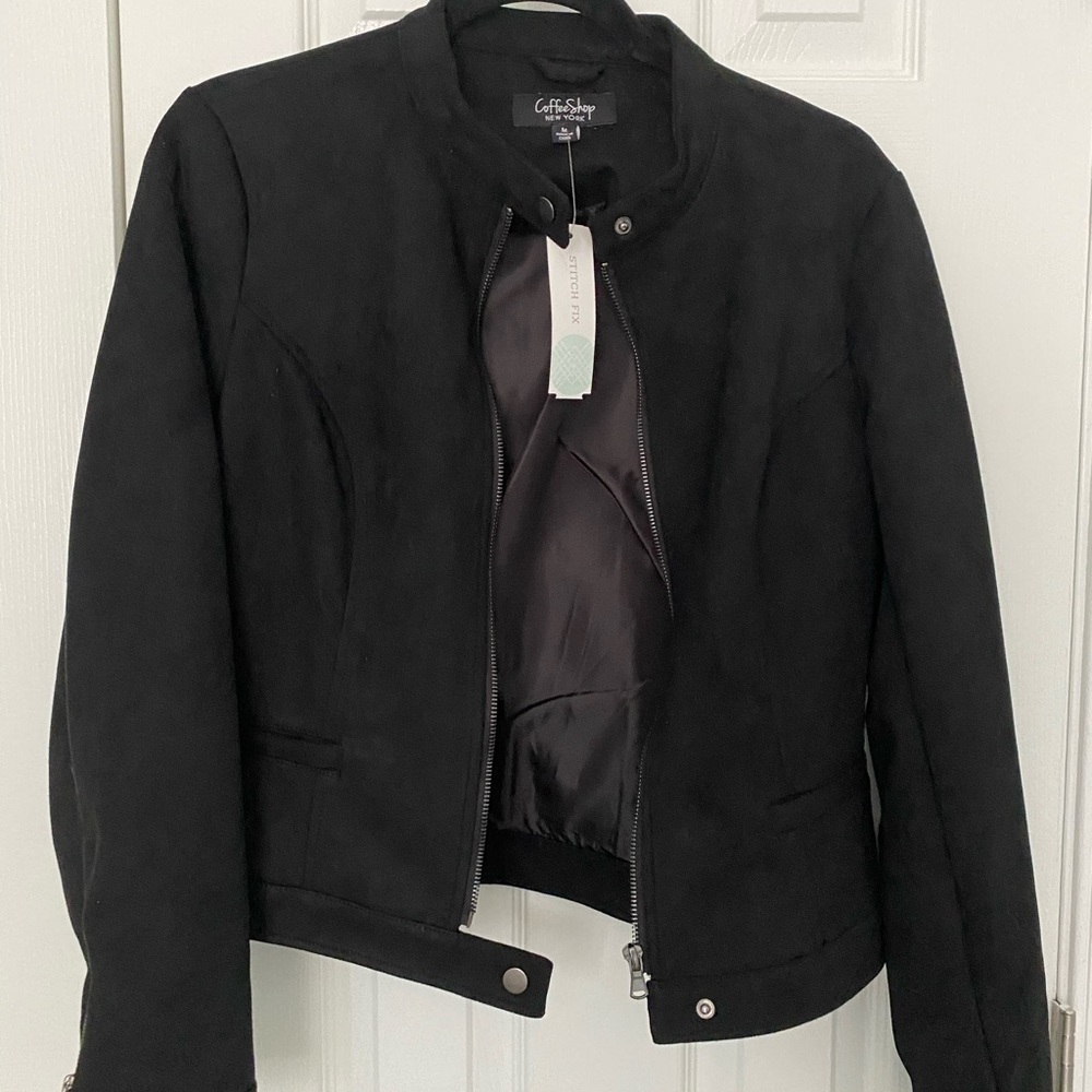Stitch Fix Coffee Shop brand faux suede jacket